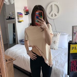 princess polly asymmetrical top. great condition. size 2.